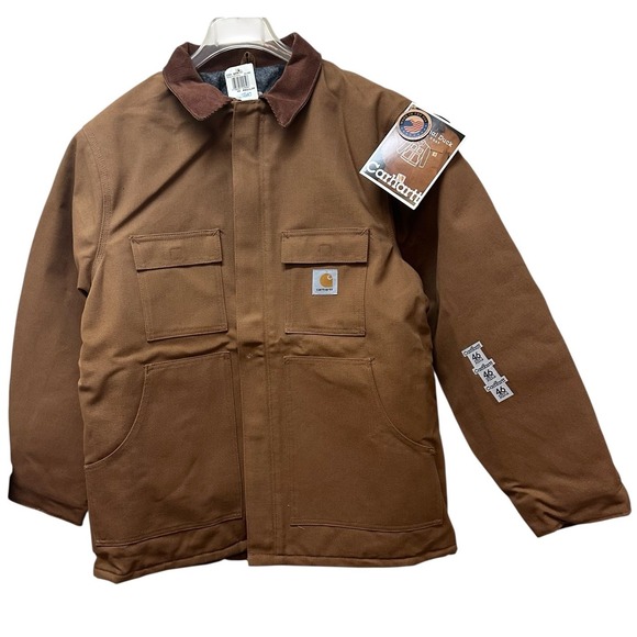 VTG Carhartt C04 Traditional Utility Jacket Blanket Lined 46R Made USA NEW NOS - Picture 1 of 13